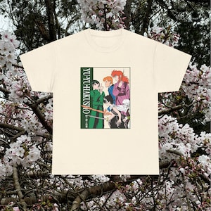 幽☆遊☆白書 レトロマンガアニメ ヘビーコットンTシャツ（ナチュラル） ユニセックスTシャツ グラフィックTシャツ ヴィンテージTシャツ アニメシャツ レトロシャツ