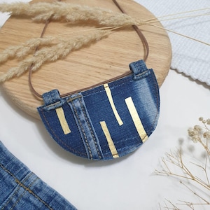 Unique Upcycled Denim Necklace – One of a Kind