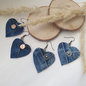 Denim Ohrringe – übergroße Stern- & Herz-Designs – Leichter Statement-Schmuck Für Outfits & Geschenke