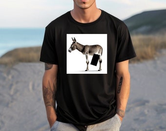 Donkey D T-Shirt, Unisex aus schwerer Baumwolle