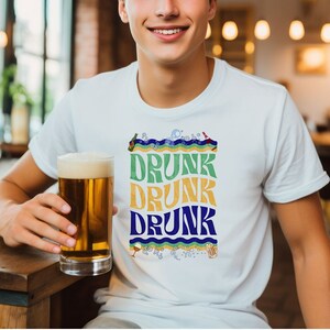 Drunk drunk drunk tee shirt, Unisex Jersey Short Sleeve Tee