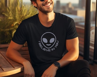 Ich glaube an dich Alien T-Shirt, Unisex Jersey Kurzarm T-Shirt