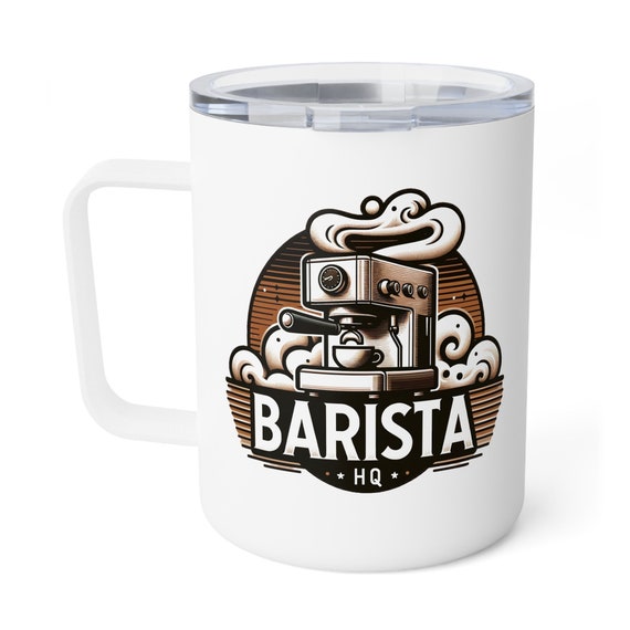 Barista HQ Insulated White Coffee Mug With Lid 10oz, Insulated Mug, Barista  Coffee Mug, Insulated Mug with Lid, 10z Insulated Coffee Mug