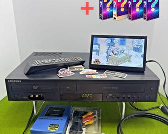 Samsung DVD/VCR Combo vhs to dvd Recorder DVD-VR9800 Remote + 4 Movies