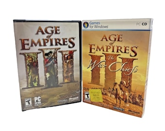 Age of Empires III & The WarChiefs Expansion Bundle (PC, 2005-2006)