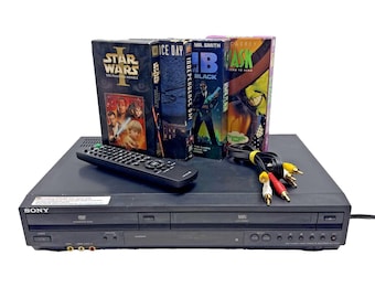 Sony SLV-D281P dvd/vhs Combo Player Recorder VCR W/ Remote & RCA  + 4 Movies