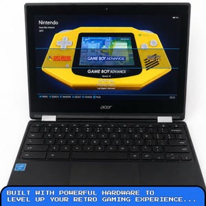 Retro Gaming Laptop Netbook Batocera 128GB Emulation Console, Portable Emulator Console, Vintage Plug and Play Gaming PC with Controller image 2