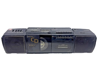 Sharp QT-CD20 Boombox Stereo - Cassette Recorder / CD Digital Vintage 90s