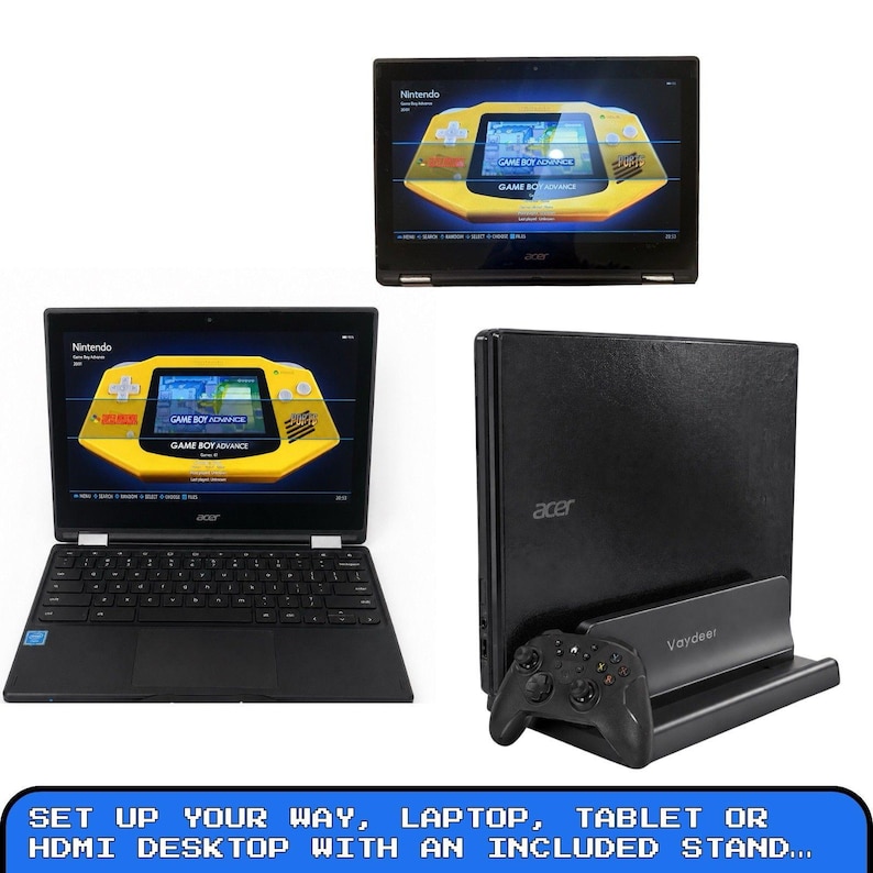 Retro Gaming Laptop Netbook Batocera 128GB Emulation Console, Portable Emulator Console, Vintage Plug and Play Gaming PC with Controller image 4