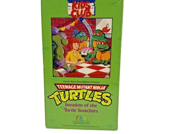 TMNT Burger King Kids Club 1990 VHS Tape Invasion Of The Turtle Snatchers