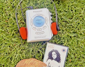 1990s Vintage Panasonic RQ-CR07V Portable Cassette Player AM/FM Auto Reverse Bundle New Belts