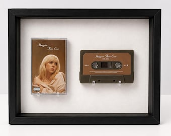 Original Billie Eilish Happier Than Ever Cassette Display, Framed Music Memorabilia Decor