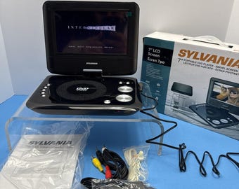 Sylvania Portable DVD Player SDVD7073-EO Swivel 7-Inch + 4 Movies