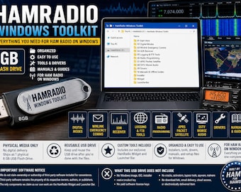 Kit d'outils Windows pour radio amateur dans une interface radio amateur USB de 8 Go Outils d'installation pour PC