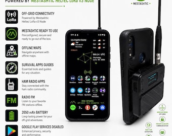Smartphone Meshtastic sin conexión a la red / Heltec LoRa V3 / Mapas GPS / Radioaficionado / Termux