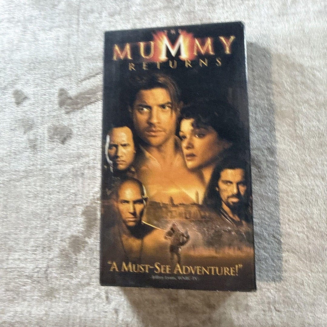 Vintage the Mummy Returns VHS Tape Movie 2001 Brendan Fraser Rachel ...