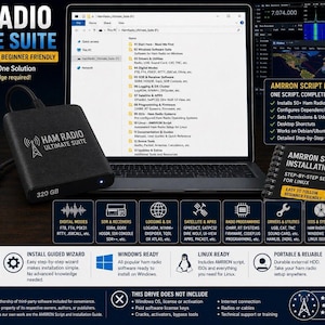 Ham Radio Windows/Linux Toolkit in a 320GB USB 3.0 Ext HDD Setup Installer Tools