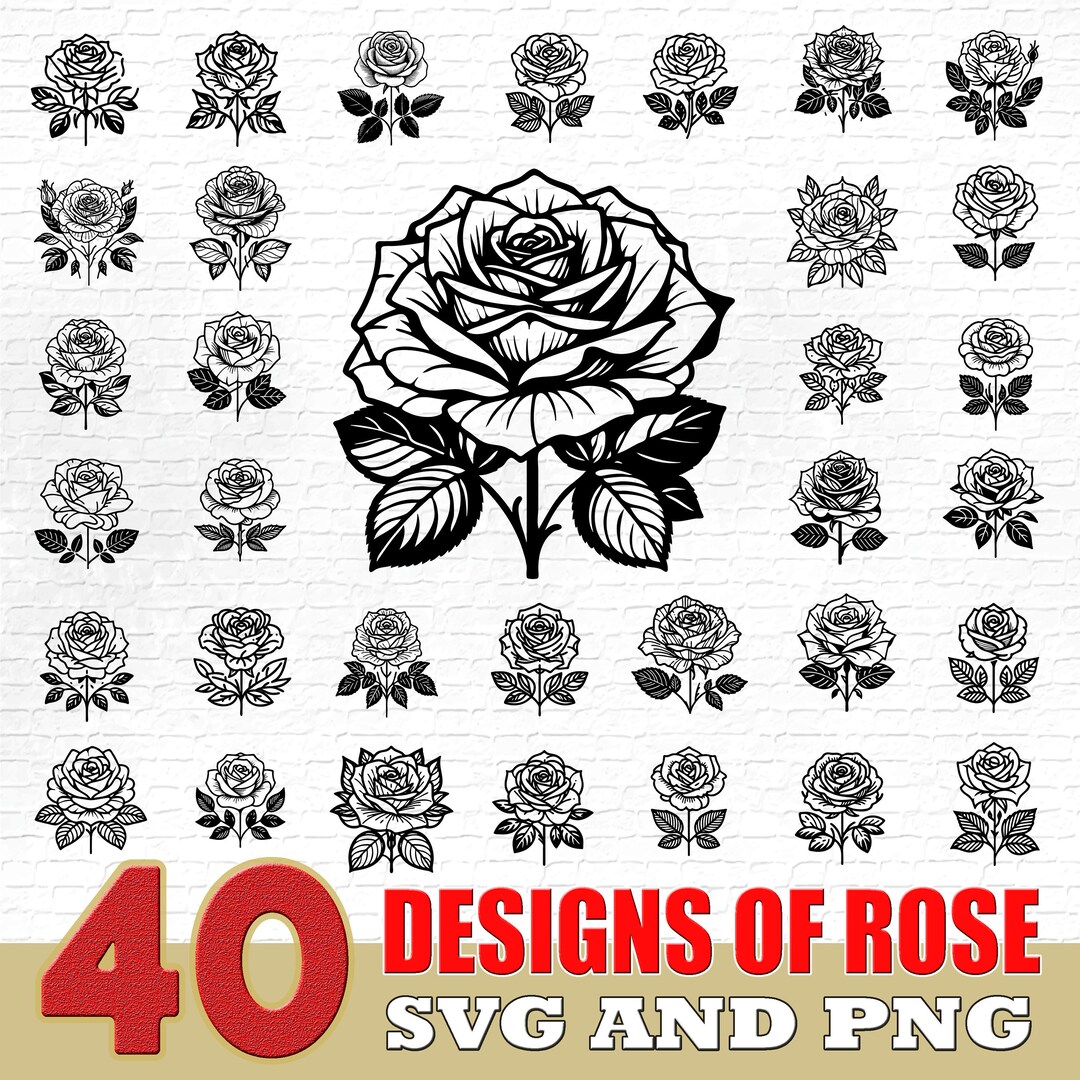 Rose Bundle Flowers Bundle Svg, Birth Flower Svg, Floral Svg ...
