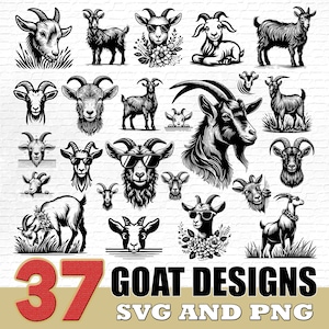 Bundle Goat svg, goat png, goat laser svg, farm animal svg, farm svg bundle, goat svg bundle, svg file for cricut