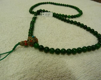 Jade Meditation Mala Halskette 108 Perlen