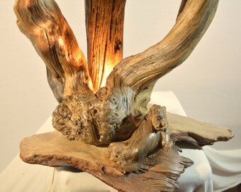 Wooden Creation with hidden lamp