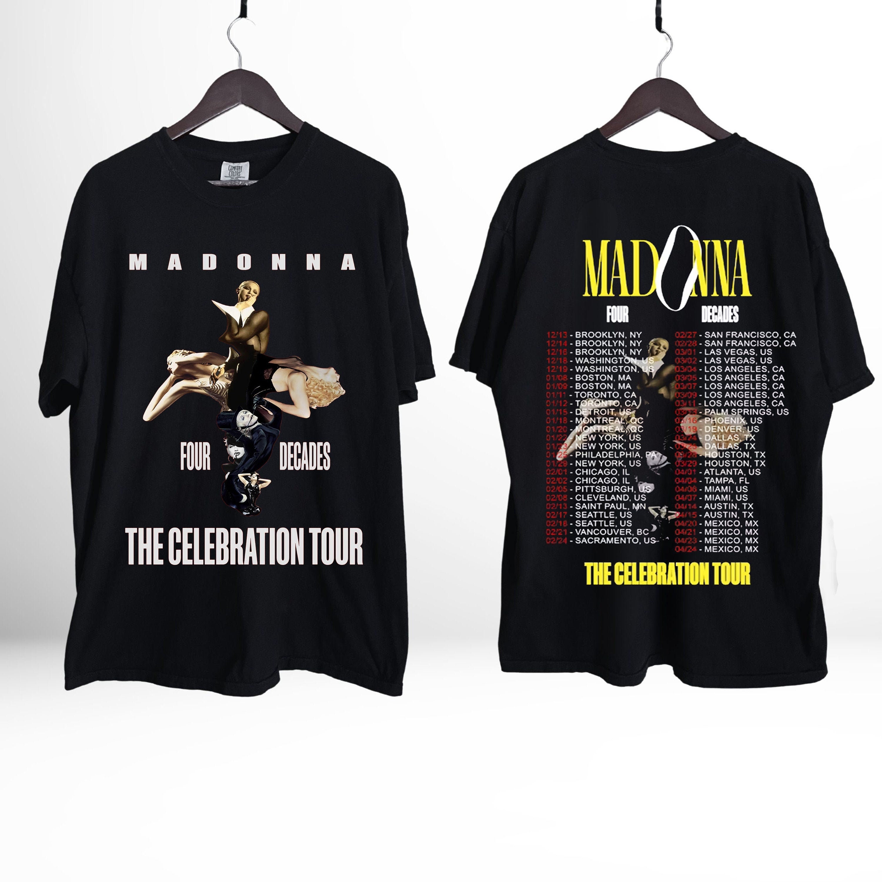 Madonna 2024 Tour TShirt, Madonna Celebration Tour tshirt sold by Flor