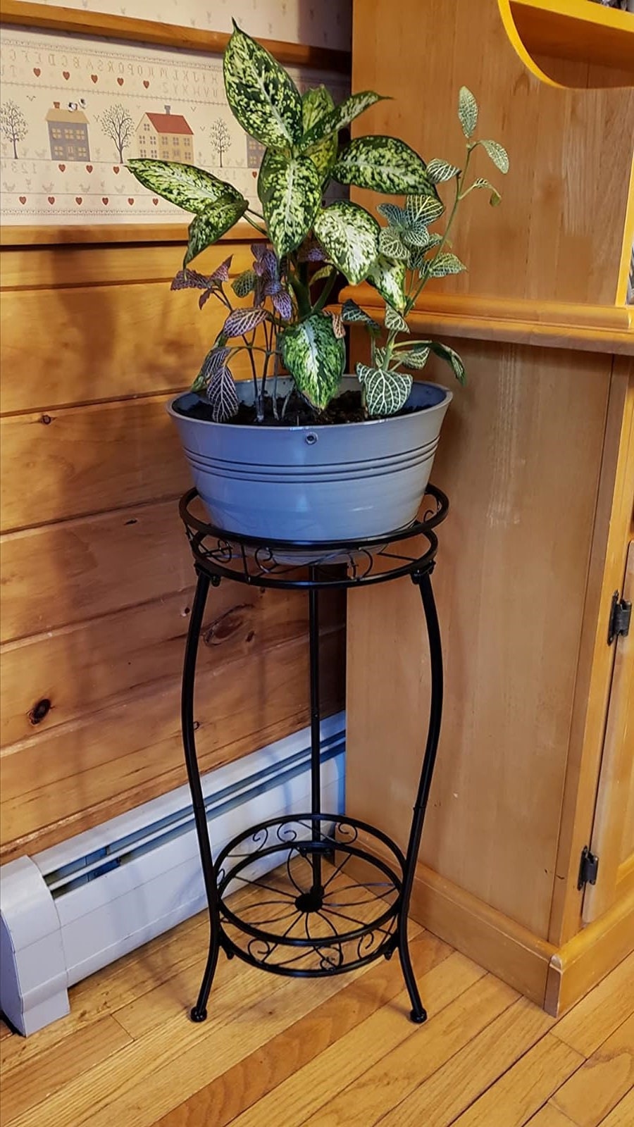 Heavy Duty Iron Planter Shelves Rack 2tier Flower Pot Stand Tall Indoor