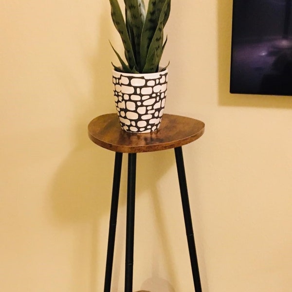 Adjustable 2Tier Metal Tall Corner Plant Stand Perfect for Indoor Living Room Balcony Patio Office Display Minimalist Potted Plant Organizer