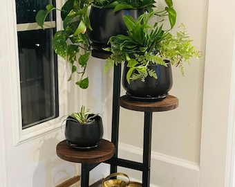 3 Tier Corner Plant Stand Tiered Plant Shelf  Plant Stand Indoor Wood Tiered Plant Stand Tall Plant Stand For Living Room Plants 21.06"