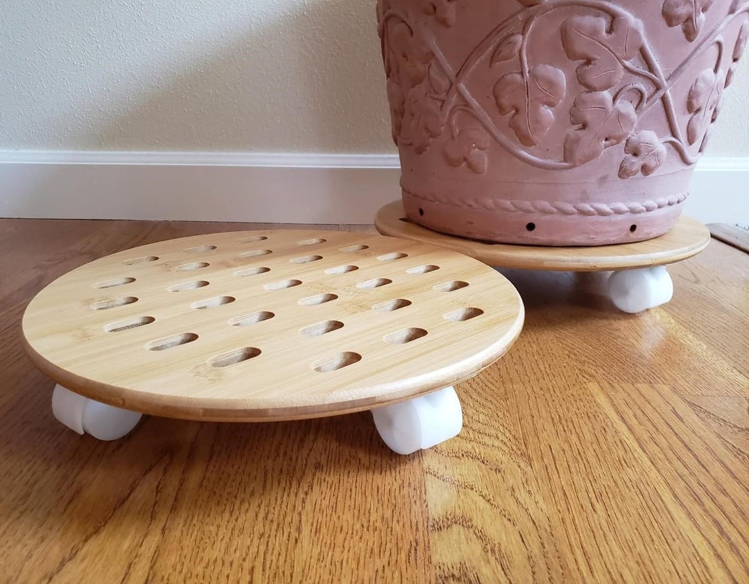 2 Pack Plant Pulley With 360 Lockable Caster Wheels Plant Caddy Flower ...