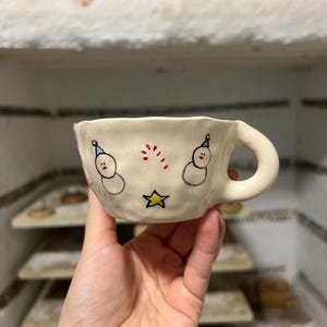 Handmade Pottery/Ceramic Coffee Mug with Stars, Cool,Cute Mug, Gift for Friends, Minimalist Handpaind Cup, Tea Mug, Coffee Lover Gift, Mug
