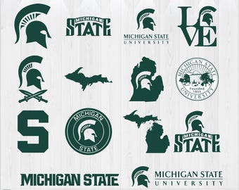 Michigan staat svg, Universty Svg-bundel, Cricut, Michigan Clipart, digitale download, Michigan Warriors, Michigan Spartanen svg