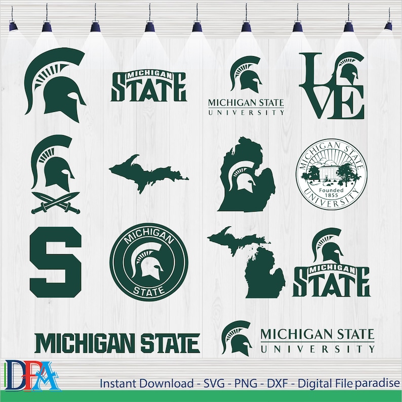 Michigan State Svg, Universty Svg Bundle, Cricut, Michigan Clipart ...