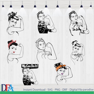 Rosie the Riveter svg, Women Empowermen, Women Power cut Dateien, Rosie svg, girl power svg, Krankenschwester svg, we can do it svg, Girlpower