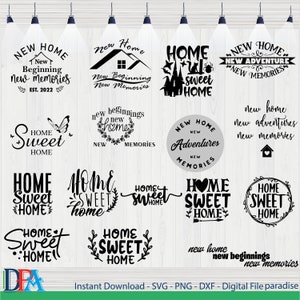 2023, Home Sweet home svg, New Home New beginning New Adventures, Est 2023, New Home Svg, Commercial Use Svg, SVG - PNG - PDF - Ai- Decal