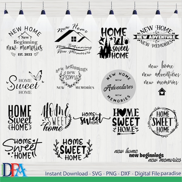 2023, Home Sweet home svg, New Home New beginning New Adventures, Est 2023, New Home Svg, Commercial Use Svg, SVG - PNG - PDF - Ai- Decal