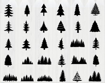 木のシルエット SVG| 松の木 SVG| 松の木のシルエット| 常緑樹 SVG| 松の木の Cricut| 松の木のクリップアート| 松の木のカットファイル