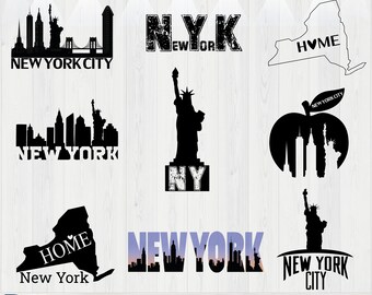 New York Skyline svg, Sofortiger Download SVG, JPG, PDF, png, Digital Download, New York Skyline svg, Stadt Skyline svg