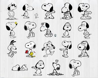 Snoopy Svg / Snoopy / Charlie Brown Svg / Snoopy Clipart / Peanuts Svg / Snoopy Cricut / Snoopy Silhouette/ Woodstock/ peanutsdog