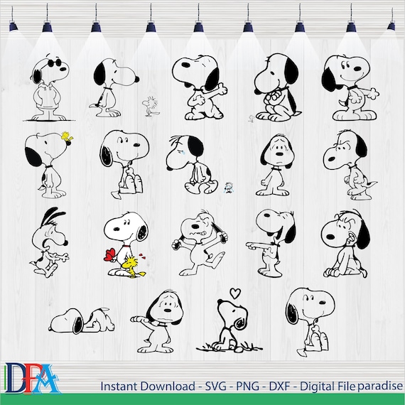 Snoopy Svg / Snoopy / Charlie Brown Svg / Snoopy Clipart / Peanuts Svg / Snoopy Cricut / Snoopy Silhouette/ Woodstock/ peanutsdog