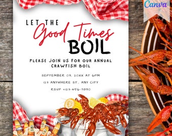 Invito a bollire i frutti di mare, invito a bollire i gamberi, invito a bollire l'aragosta, invito a una festa con i gamberi, invito a una festa con bollire il granchio, invito a una festa con bollire i gamberi