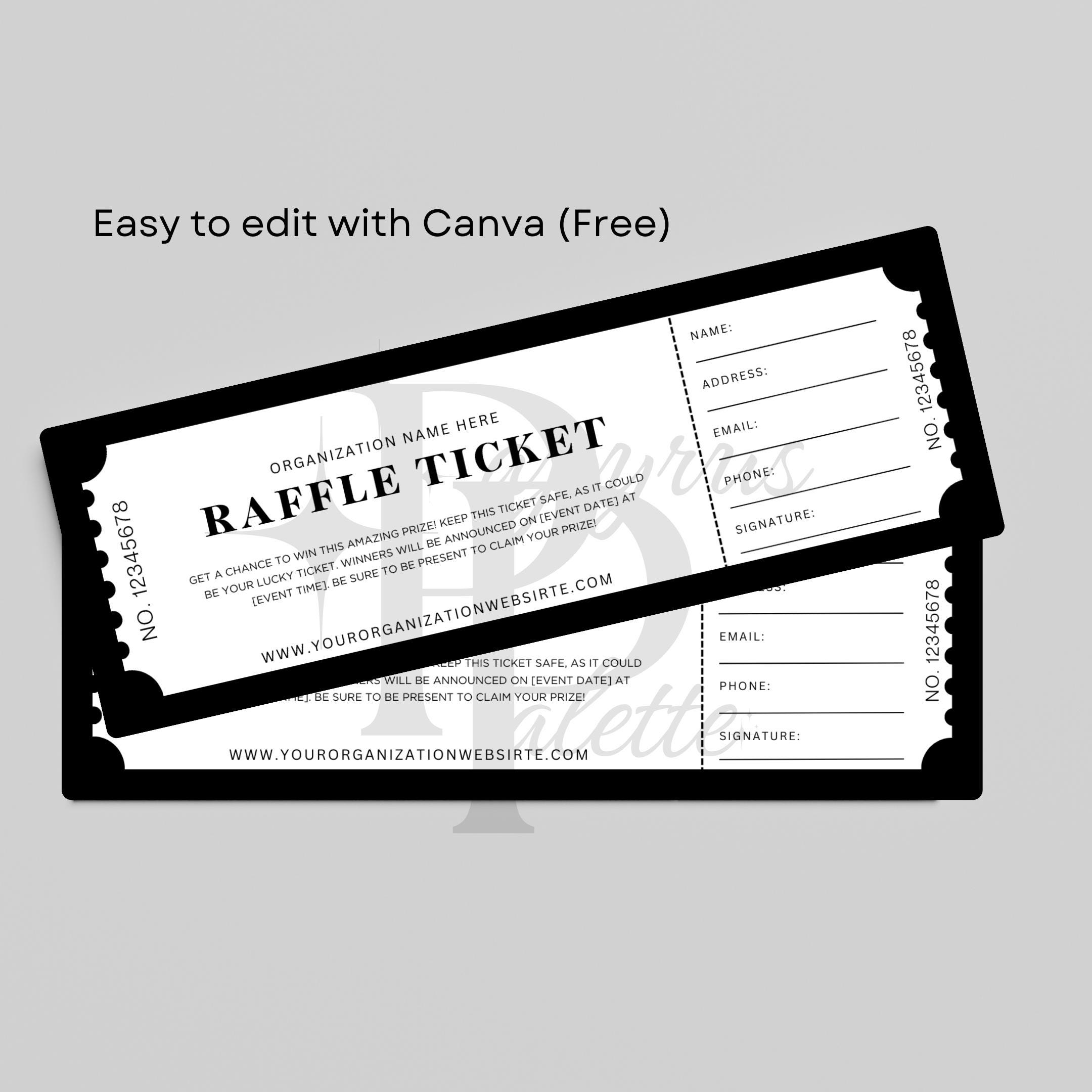 Blank Raffle Ticket Template