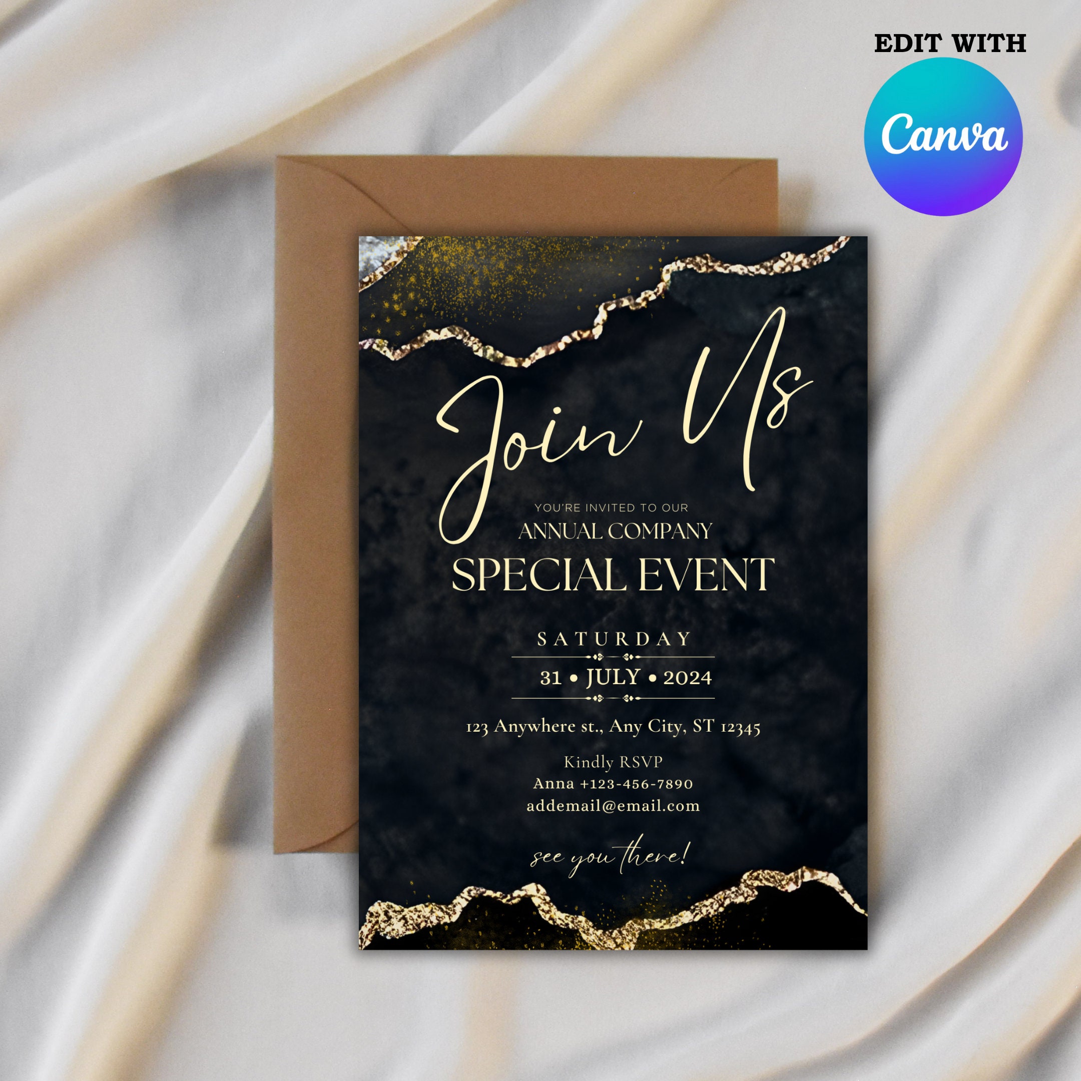 Company anniversary invitation - Etsy México, image size:2160x2160