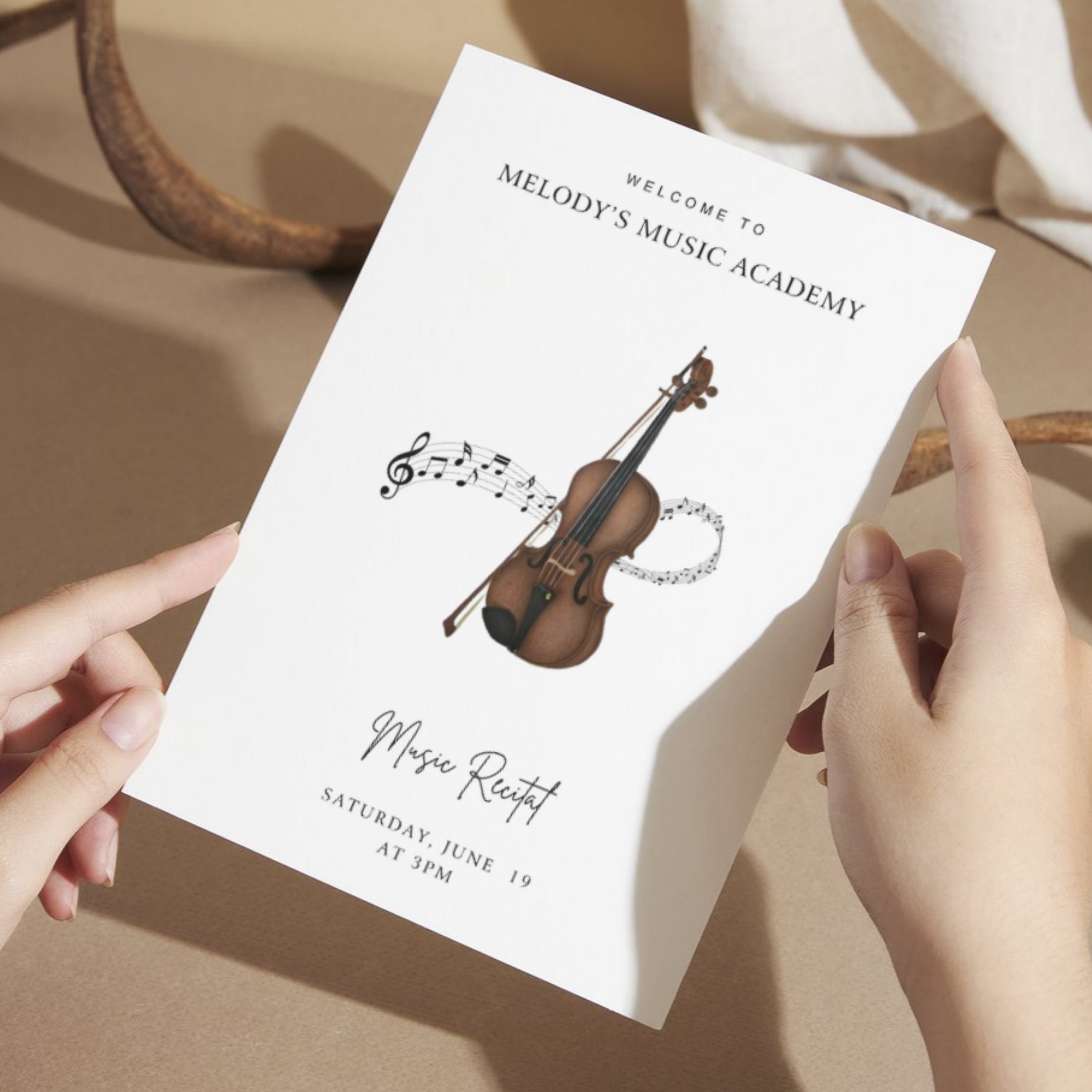 Violin Recital Invitation, Recital Invitation, Music Recital