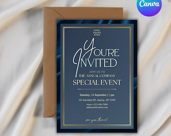 Company Anniversary Invite Template Business Anniversary Invite Corporate Anniversary Invite Formal Dinner Invite Office Anniversary Invite