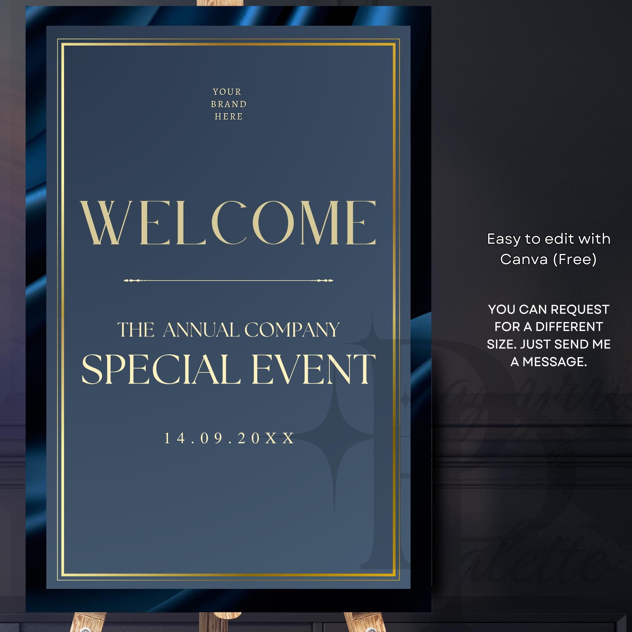 Company Anniversary Welcome Sign, Template Business Anniversary Welcome ...