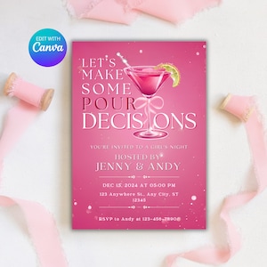 Ladies Night Invitation - Cocktail Night Invitation, Ladies Night Flyer, Cocktail Event Invitation, Cocktail Reception Invite Printable