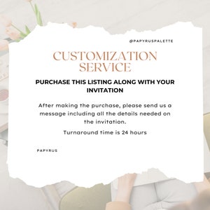 Customization Service, Edit and Customize your Invitation image 2