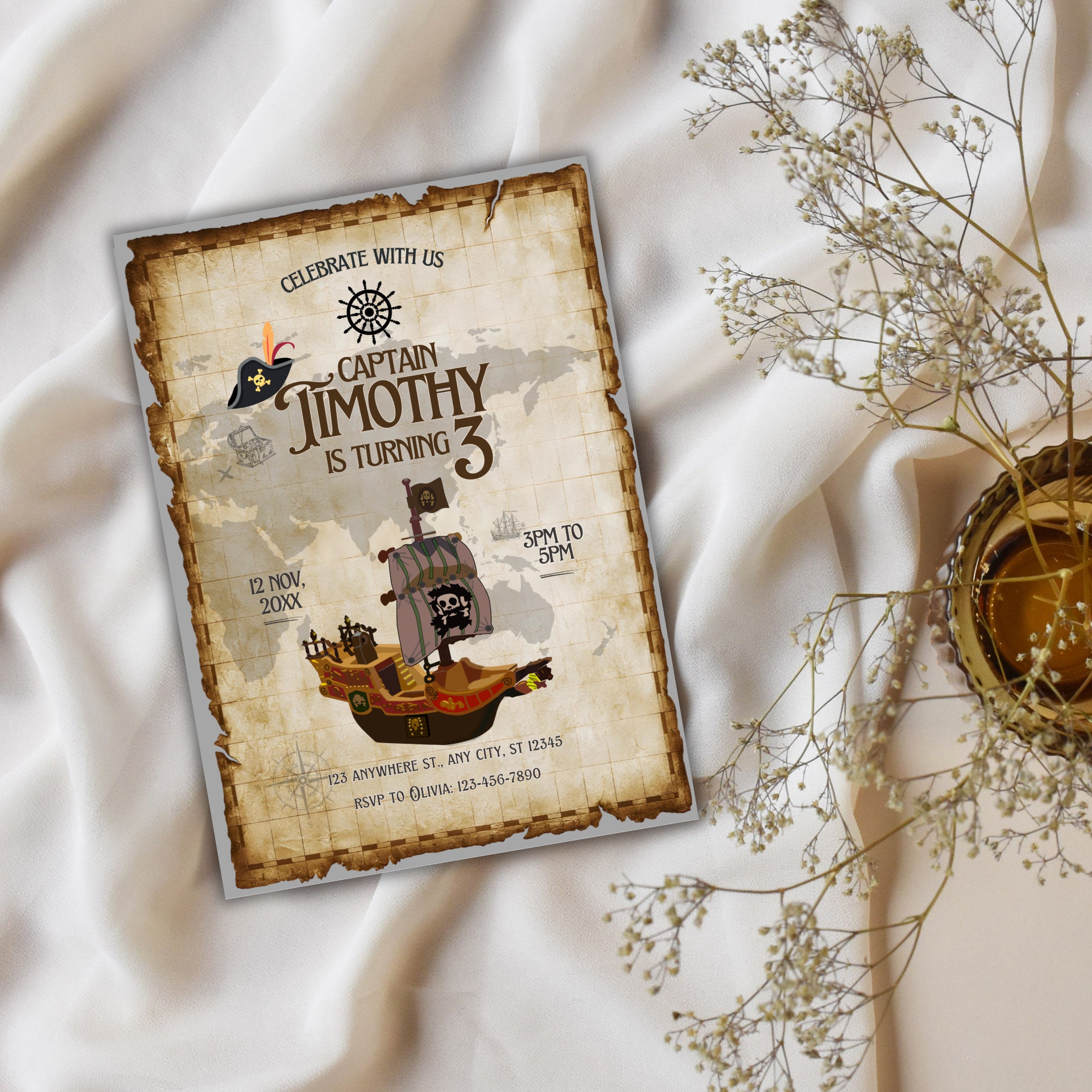 Treasure Hunt Invite, Treasure Invite Birthday Treasure Hunt Invite, Pirate  Birthday Invite, Pirate Themed Invite, Treasure Map Invite - Etsy, image size:2160x2160