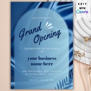 Grand Opening Invitation, Printable Party Invitation, Corporate Anniversary, Business Printable Party Invitations, Digital Party Invite
